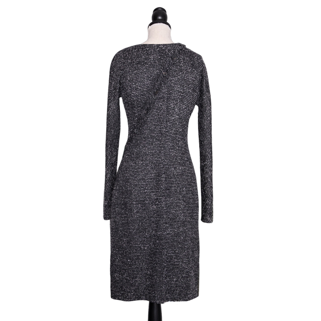 Jil Sander Leichtes Tweedkleid mit Knopfleisten