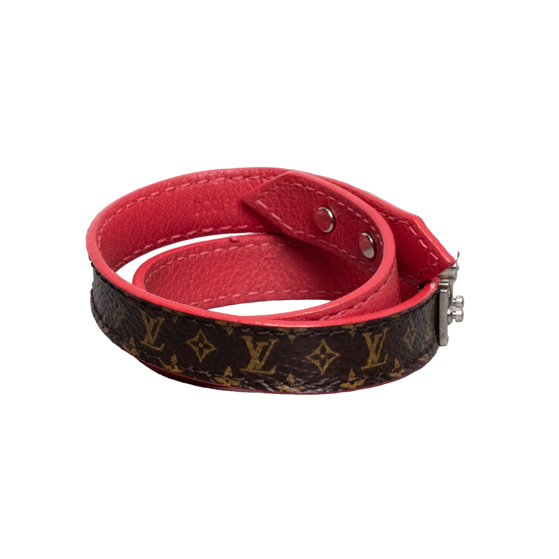 Louis Vuitton Pink Monogram Lock It Wrap Bracelet