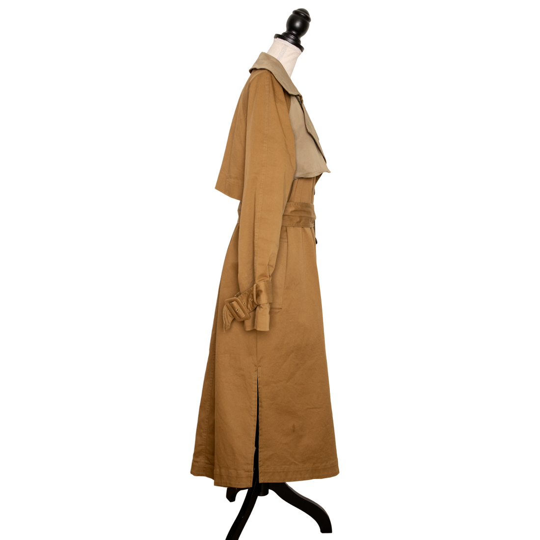 mbym lined bicolor trench coat