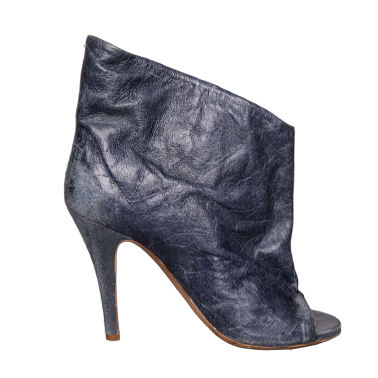 MM6 Maison Margiela open toe ankle boots in a used look