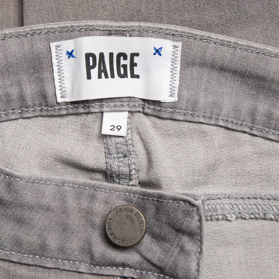 Paige Graue Jeans mit Zipper-Details