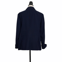 Akris double face blazer with leather collar