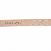 Akris Slim Leather Belt with Trapeze Buckle - Cream