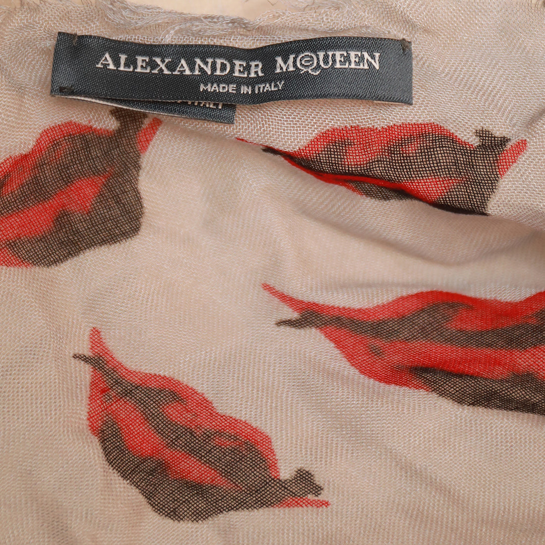 Alexander McQueen Lips print scarf