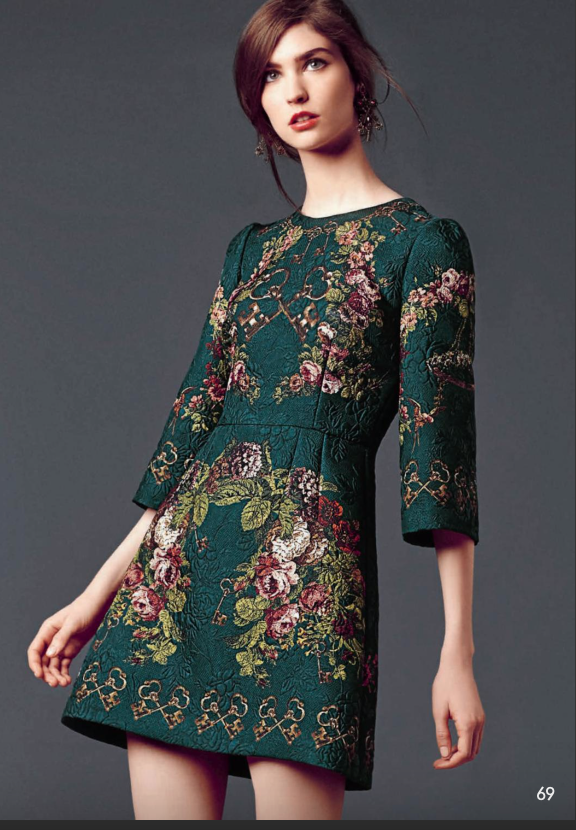 Dolce Gabbana Elaborately printed mini cocktail dress