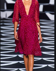 DIANE VON FURSTENBERG Printed georgette silk wrap dress from the "40 Years DVF" collection