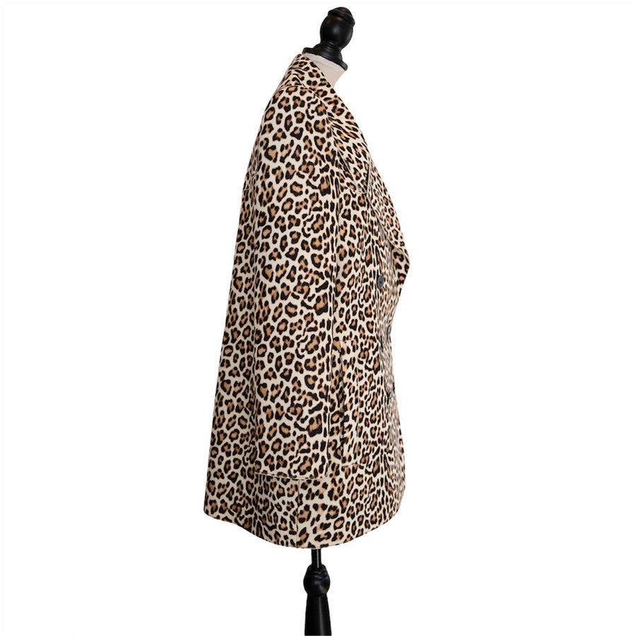 Carven Mantel mit Leopardenmuster
