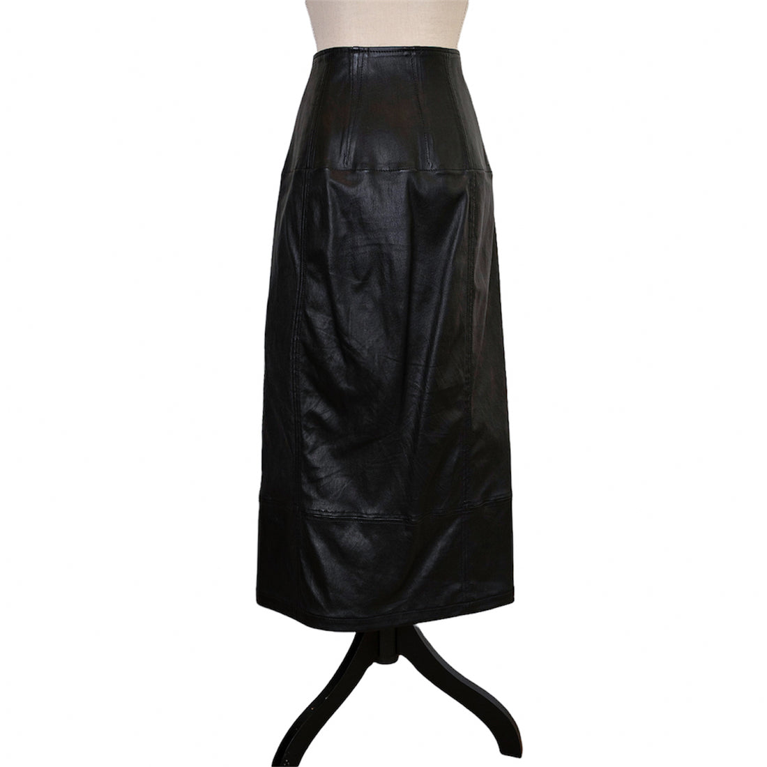 Celine leather skirt with buttons
