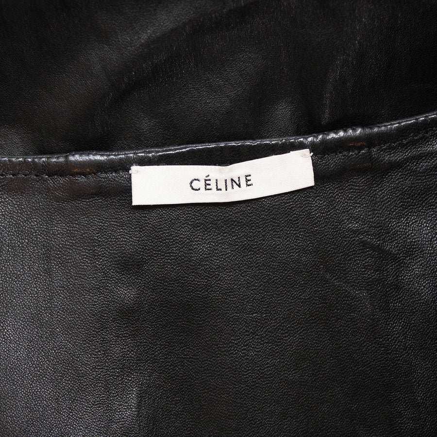 Celine leather skirt with buttons
