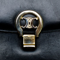 Celine Vintage "Triomphe" Handbag Black