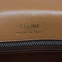 Celine vintage "Triomphe" shoulder bag with hand mirror