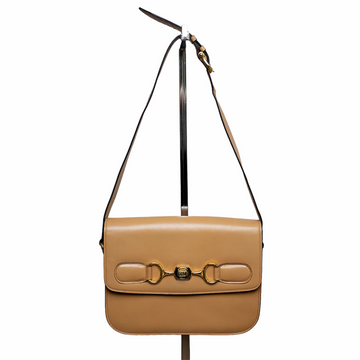 Celine vintage "Triomphe" shoulder bag with hand mirror