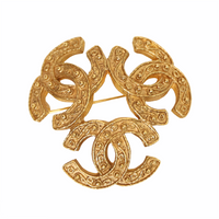 Chanel Gold Triple "CC" Brooch