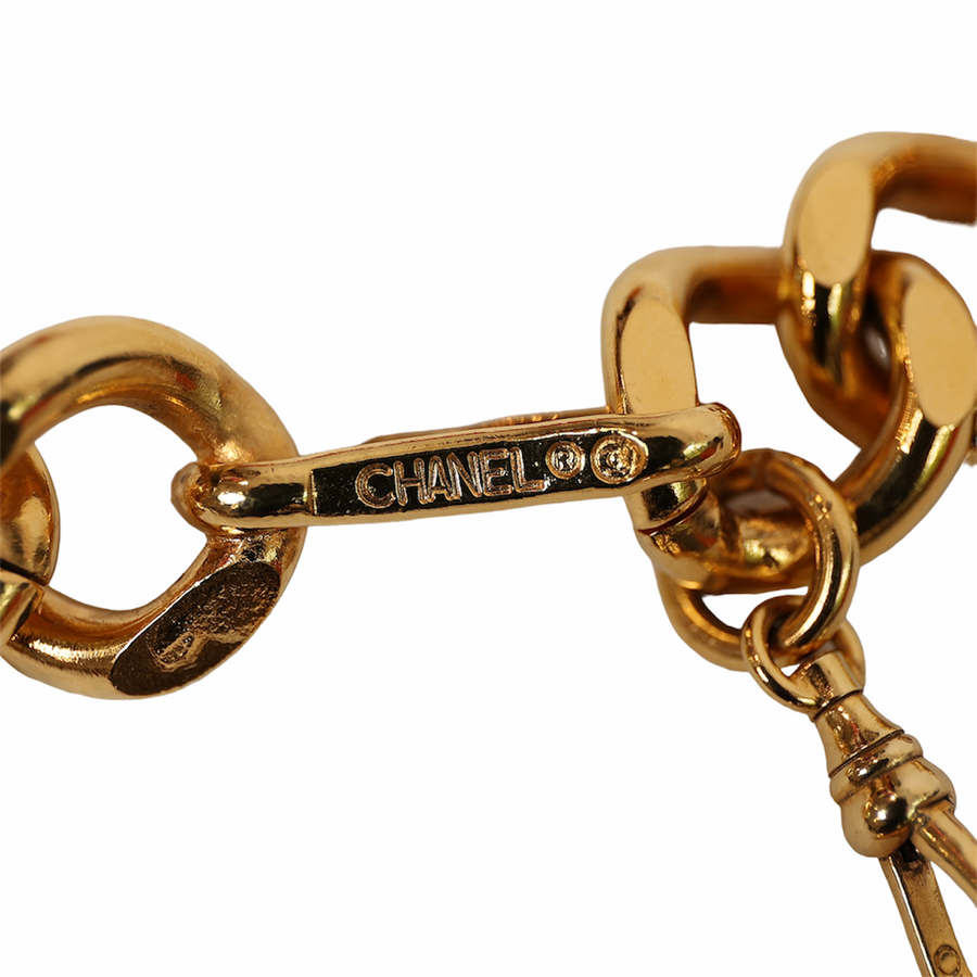 Chanel Goldener Gliedergürtel mit Logodetails