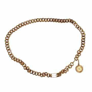 Chanel Goldener Gliedergürtel mit Logodetails