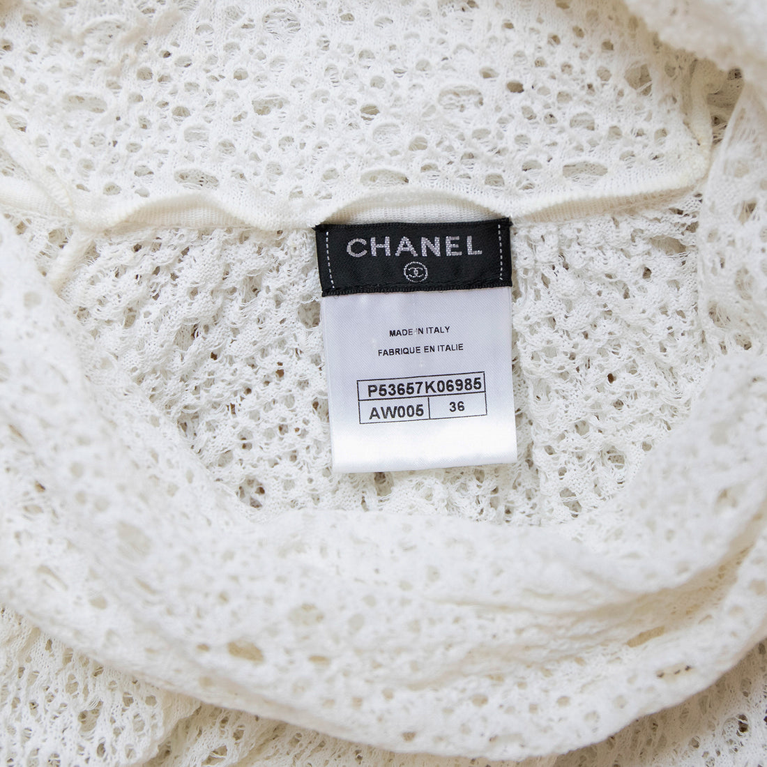 Chanel top in crochet look