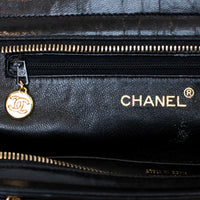 Chanel Vintage CC-Crossbody Tasche mit Reißverschluss und Außenfach