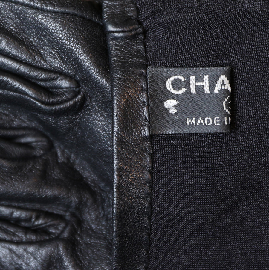 Chanel Aufwändig bestickte Vintage Lederhandschuhe