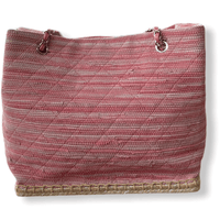 Chanel Saint Tropez quilted tweed beach bag