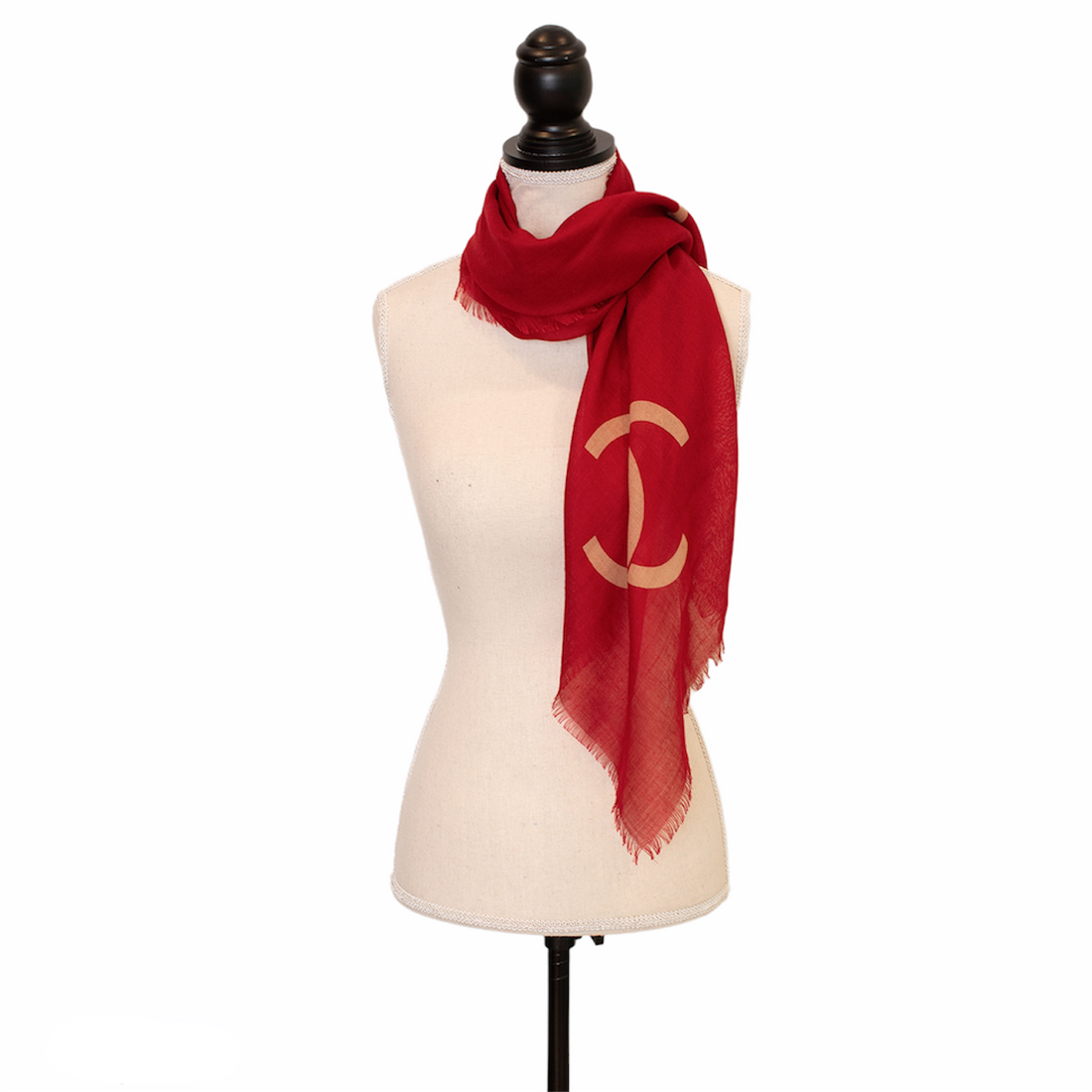 Chanel scarf with logo print