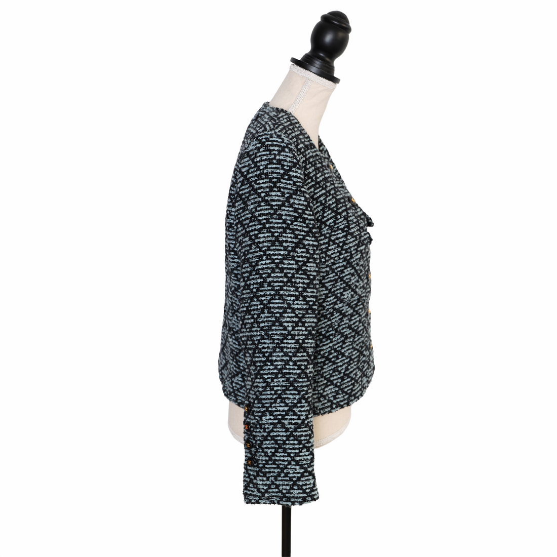 Chanel Tweedjacke mit Logoknöpfen und Brusttaschen