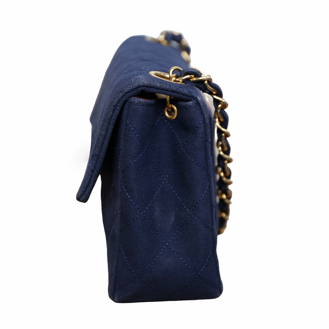 Chanel vintage fabric mini flap bag
