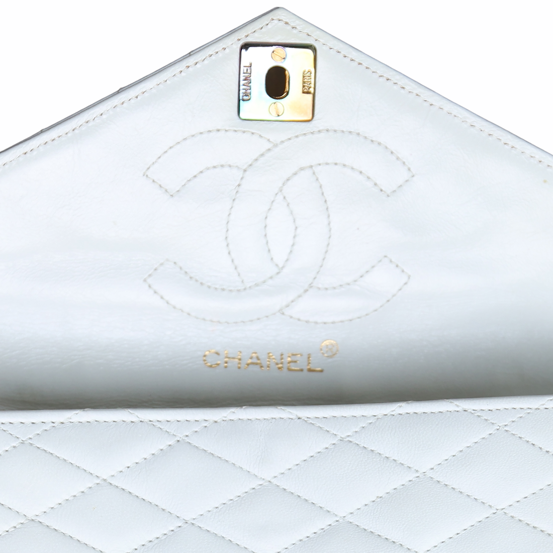 Chanel Vintage Pochette mit CC-Schließe