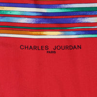 Charles Jourdan Striped Silk Scarf Red / Multicolor