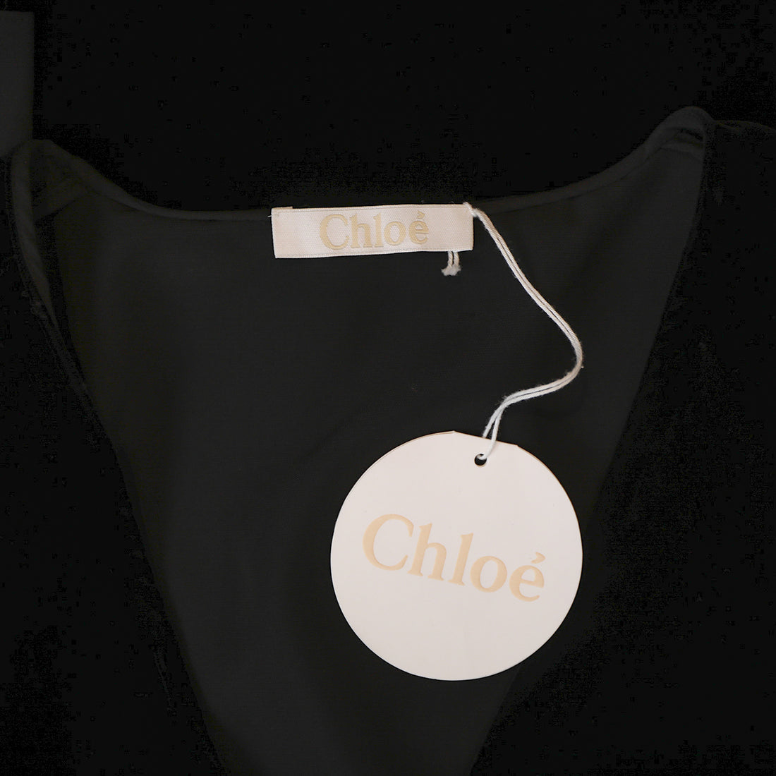 Chloé Cocktailkleid aus Samt mit semitransparenten Ärmeln