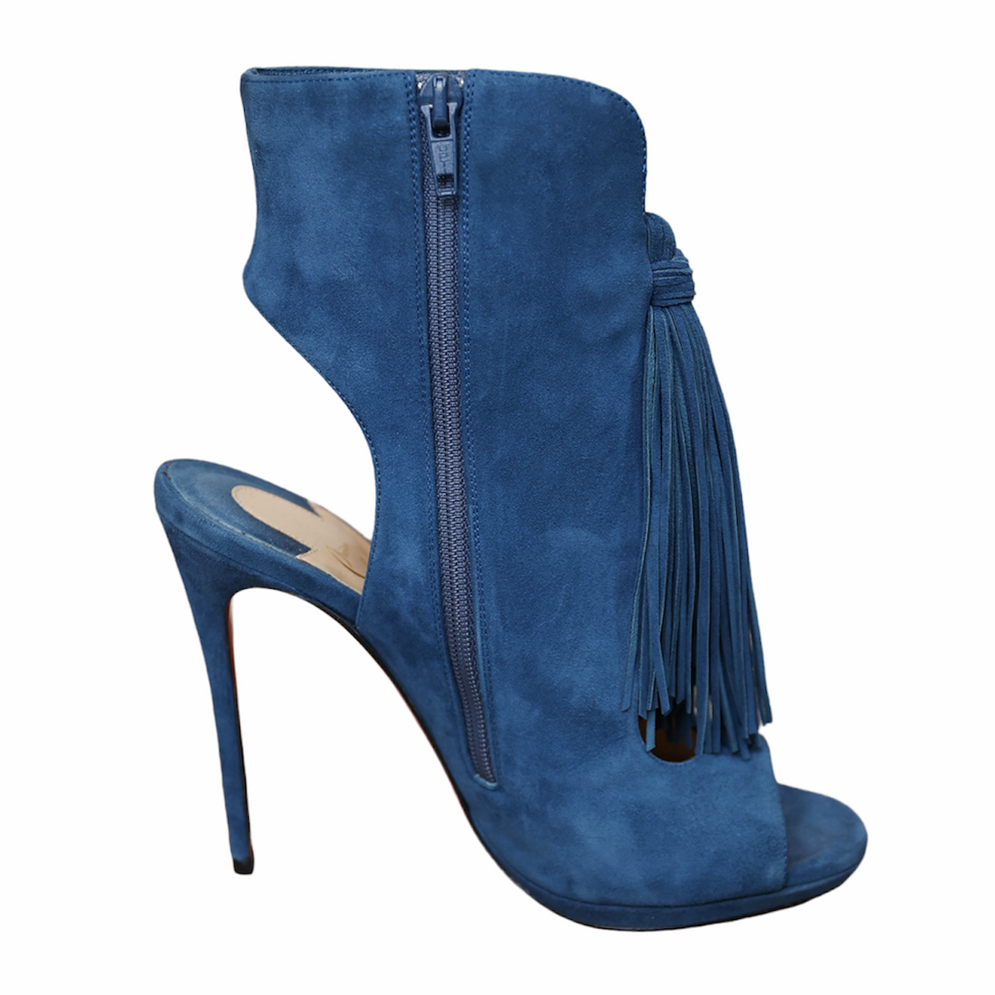 Louboutin peep shop toe booties