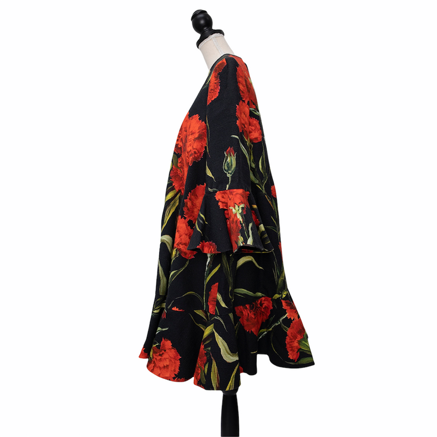 Dolce &amp; Gabbana tunic style mini dress with ruffle details