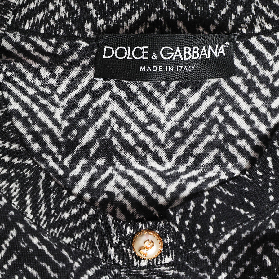 Dolce&Gabbana Twinset mit Logoknöpfen im Perlenlook