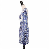 Dolce&amp;Gabbana mini dress with majolica print