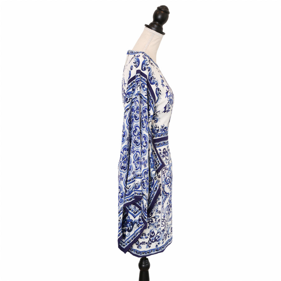 Dolce&amp;Gabbana mini dress with majolica print