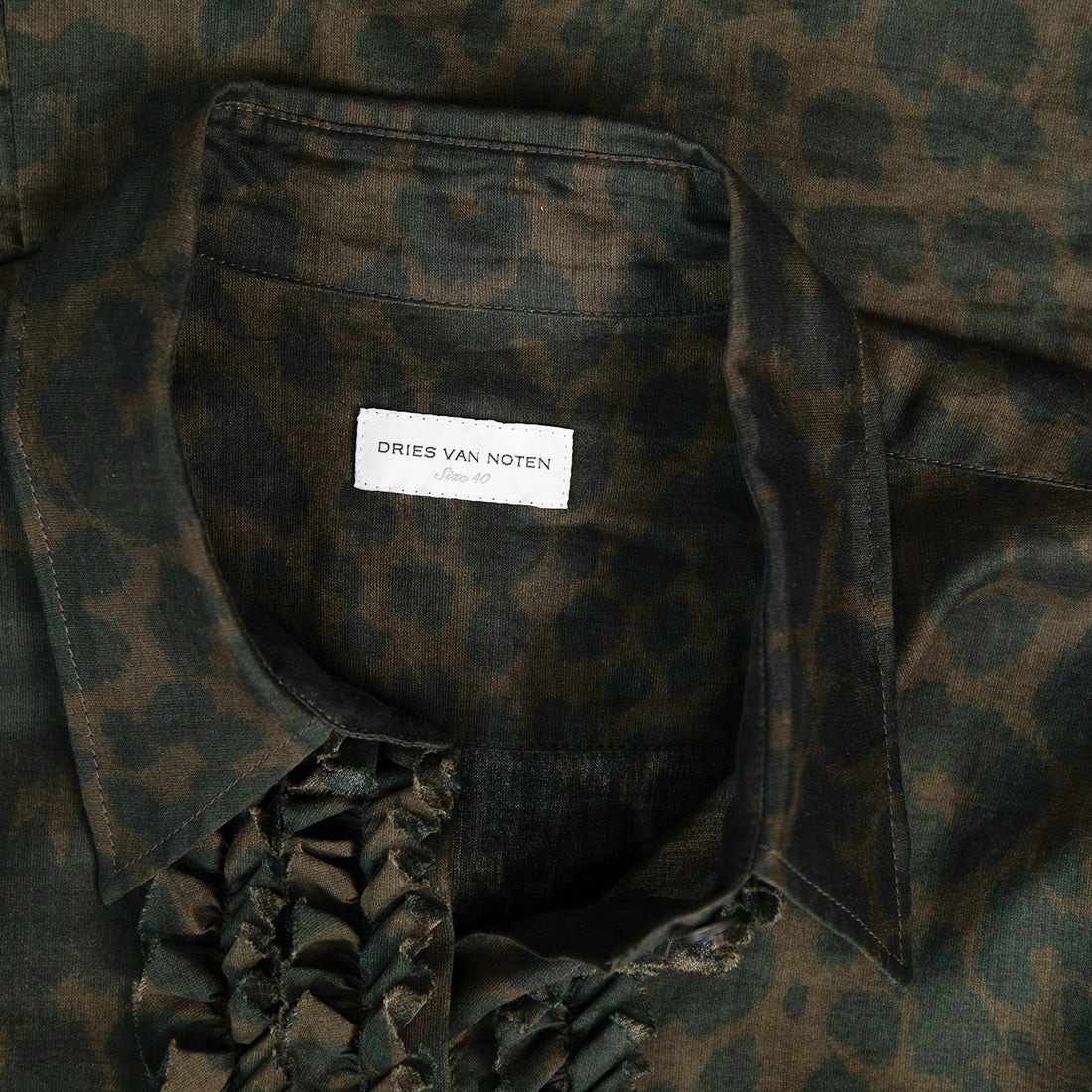 Dries Van Noten blouse in camouflage look