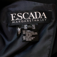 Escada Vintage Kleid mit Knopfleiste und semitransparenten Ärmeln