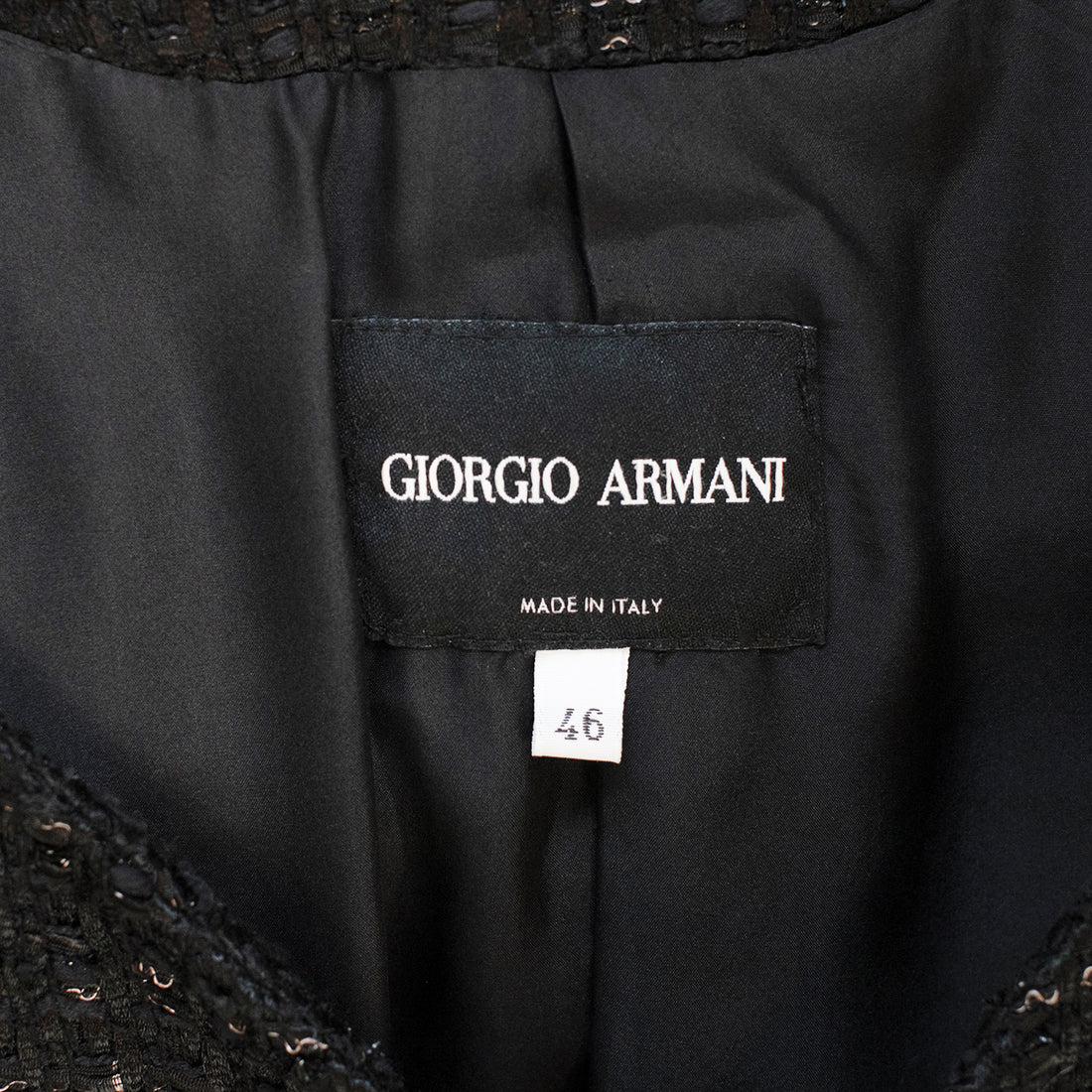 Giorgio Armani Vintage Jacke mit Lackleder Details
