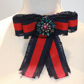 Gucci Two-Tone Bow Brooch