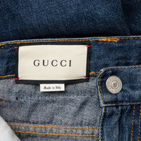 Gucci Cropped 7/8-Jeans  mit Logo-Stickerei