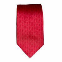 Hermès Classic red silk tie in façonnée print