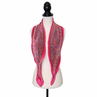Hermès pleated silk scarf "Les Jardins d'Armenie"