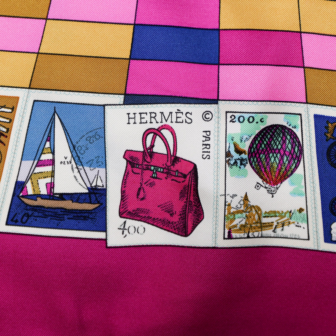Hermès "Correspondance" silk scarf