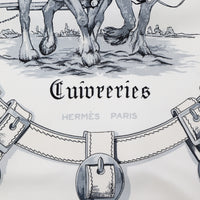 Hermès Seidentuch "Cuivreries" in Schwarz