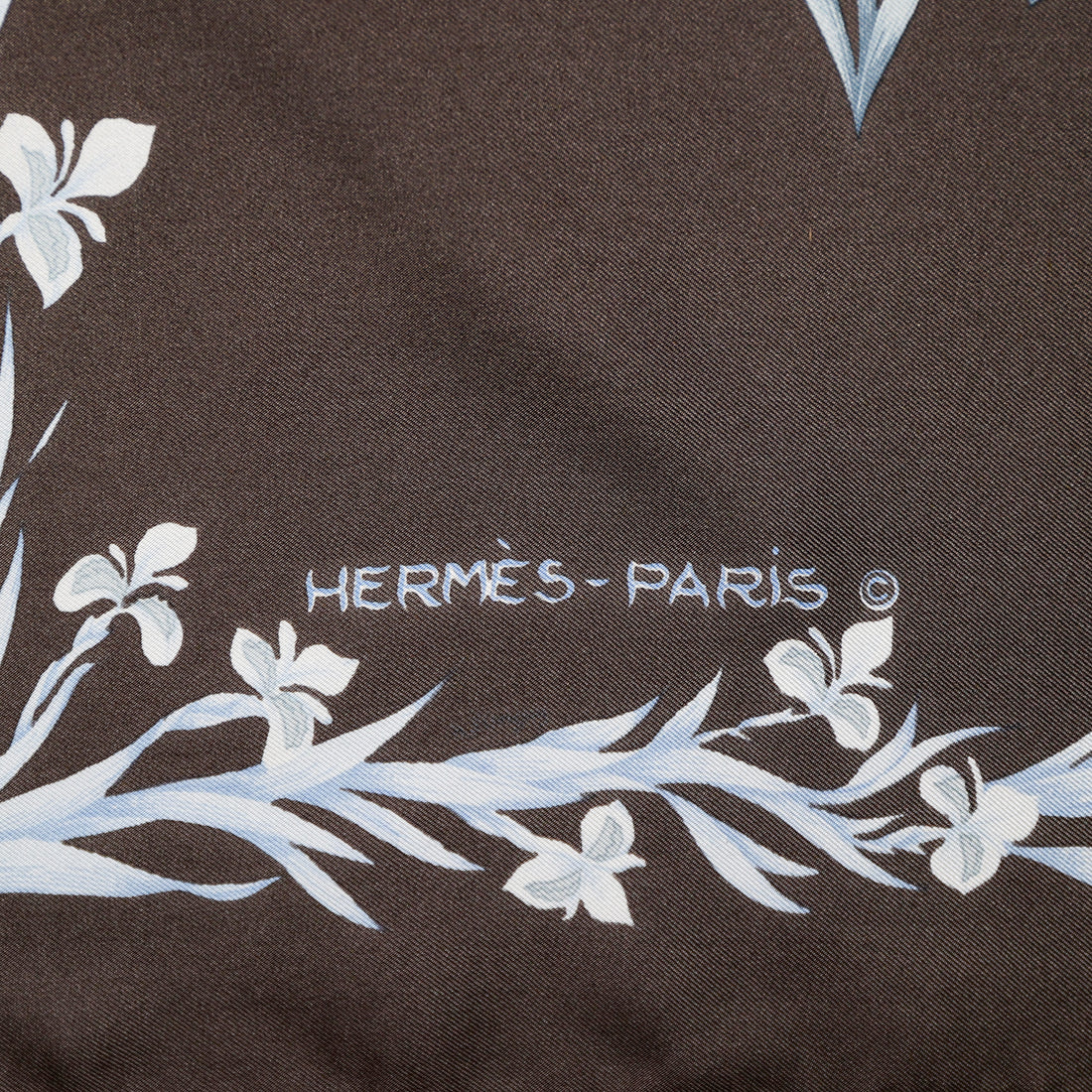 Hermès floral print silk scarf
