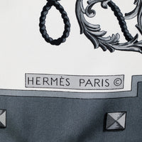 Hermès silk scarf with key print