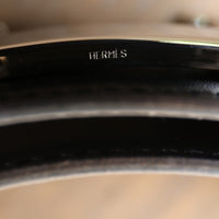 Hermès Wendegürtel "H" mit Silberner Schließe 30mm in Schwarz und Creme