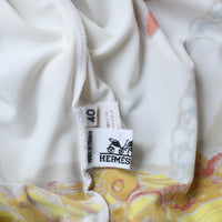 Hermès 1992 "Musée" Kleid aus Seidenstretch