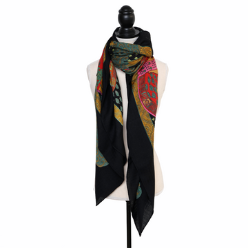 Hermès cashmere scarf "Art Des Steppes"