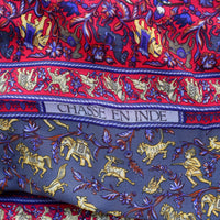 Hermès cashmere scarf "Chasse En Inde"