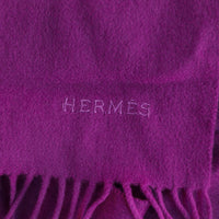 Hermès Kaschmirschal mit Fransen in Lila